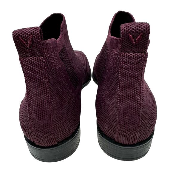 Women's Burgundy Ankle Boots - Picture 6 of 10